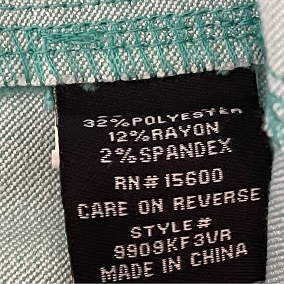 ❌SOLD❌ Violets & Roses Sea Green Pull-on Shorts with Wide Waistband Size 8 - Picture 4 of 6